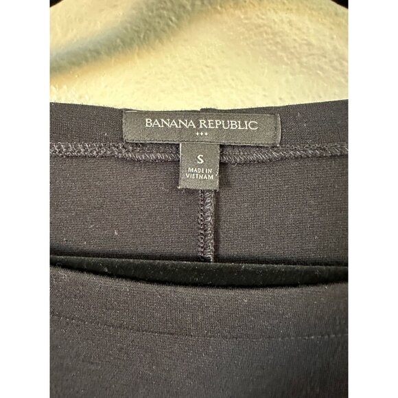 Banana Republic womens Black 3/4 Sleeve‎ Top S Polyester/Viscose Blend - Picture 3 of 6